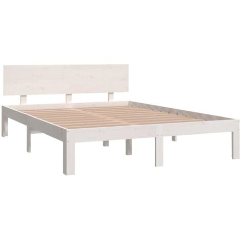 Bed Frame without Mattress White 135x190cm Double vidaXL