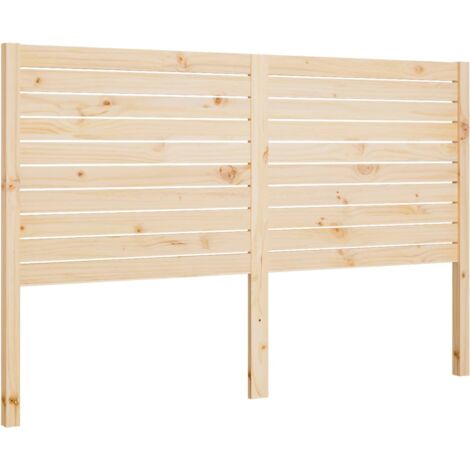 Bed Headboard 206x4x100 cm Solid Wood Pine vidaXL