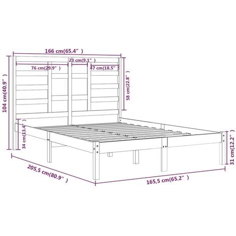 Bed Frame without Mattress White Solid Wood 160x200 cm vidaXL