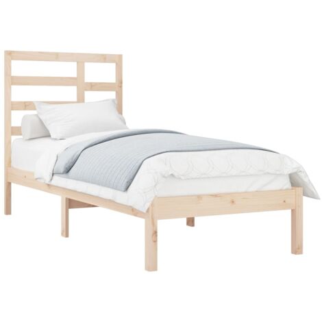 Bed Frame without Mattress Solid Wood 90x190 cm Single Single vidaXL
