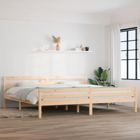 Bed Frame without Mattress Solid Wood 200x200 cm vidaXL (1/5)