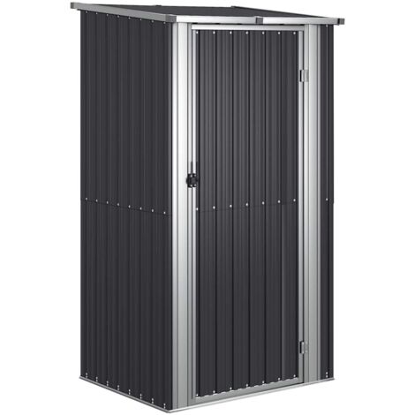 Garden Shed Anthracite 118.5x97x209.5 cm Galvanised Steel vidaXL