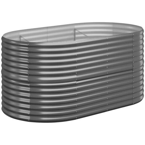 Garden Raised Bed Galvanised Steel 152x80x68 cm Anthracite vidaXL
