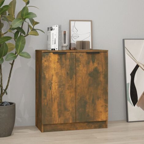 Sideboard Smoked Oak 60x30x70 cm Engineered Wood vidaXL