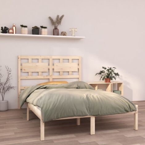 Bed Frame without Mattress 120x190 cm Small Double Solid Wood vidaXL (1/5)