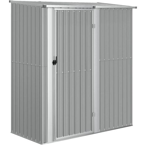 Garden Shed Grey 180.5x97x209.5 cm Galvanised Steel vidaXL
