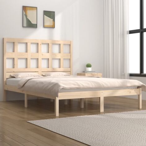 Bed Frame without Mattress 120x200 cm Solid Wood Pine vidaXL (1/5)