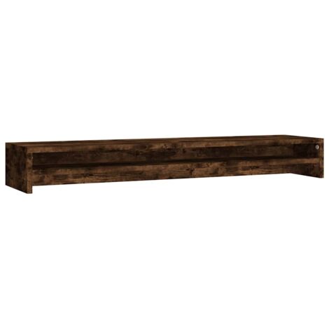 Monitor Stand Smoked Oak 100x24x13 cm Engineered Wood vidaXL
