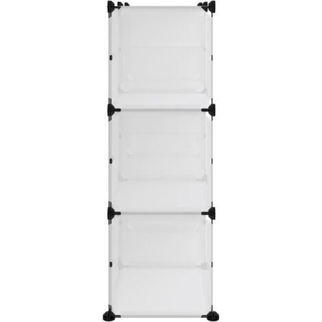 Shoe Rack Transparent 84x31.5x93 cm PP vidaXL