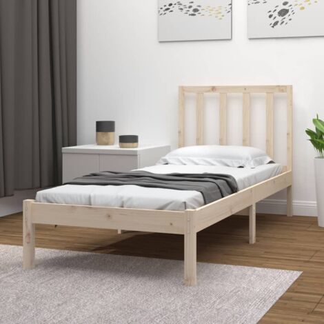 Bed Frame  Simple  Rectangular  Key Piece  Solid Wood Bed Frame vidaXL (1/5)