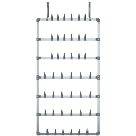 Hanging Shoe Rack Silver 66x13x139 cm vidaXL