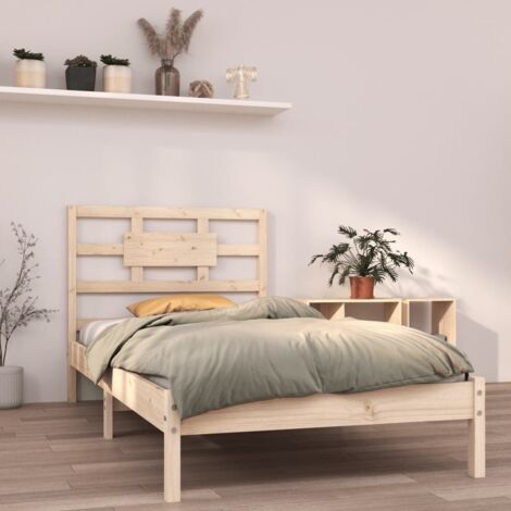Bed Frame without Mattress 90x200 cm Solid Wood vidaXL (1/5)