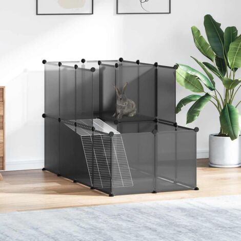 Small Animal Cage Black 142x74x93 cm PP and Steel vidaXL (1/5)