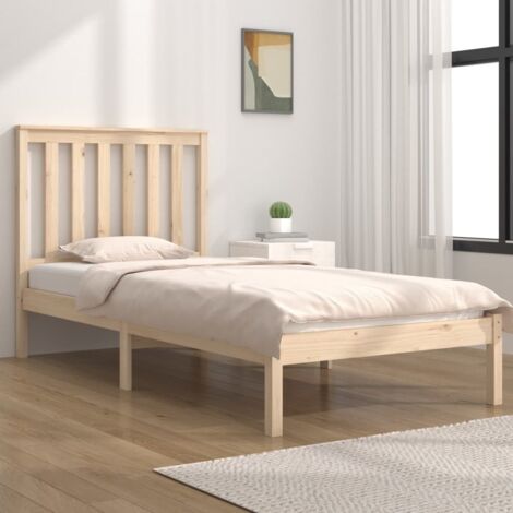 Bed Frame without Mattress Solid Wood Small Single vidaXL (1/5)
