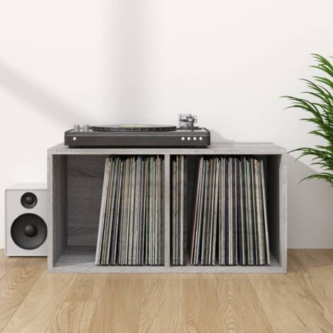 Vinyl Storage Box Grey Sonoma 71x34x36 cm Engineered Wood vidaXL