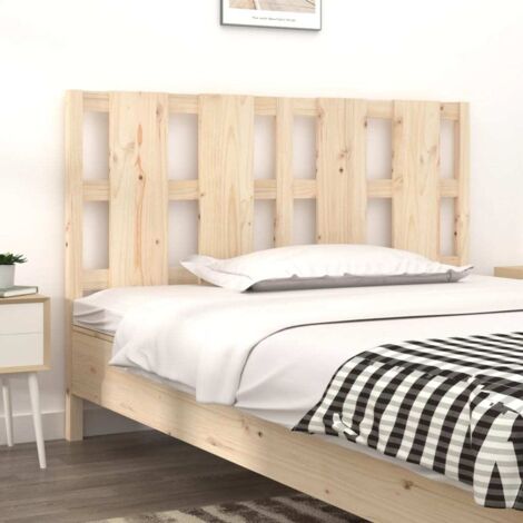 Bed Headboard 125.5x4x100 cm Solid Wood Pine vidaXL (1/5)
