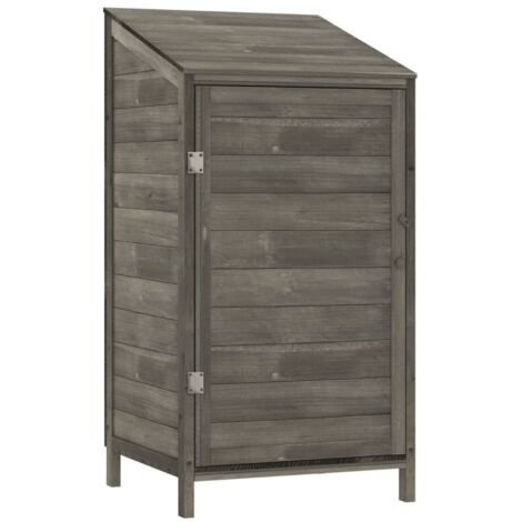 Garden Shed Anthracite 55x52x112 cm Solid Wood Fir vidaXL