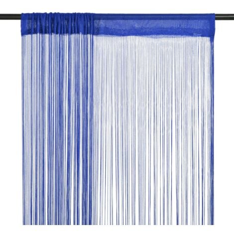 vidaXL String Curtains 2 pcs 100x250 cm Blue - Blue