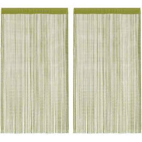 String Curtains 2 pcs 140x250 cm Green vidaXL (1/5)