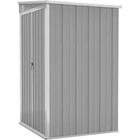 vidaXL Wall-mounted Garden Shed Grey 118x100x178 cm Galvanised Steel