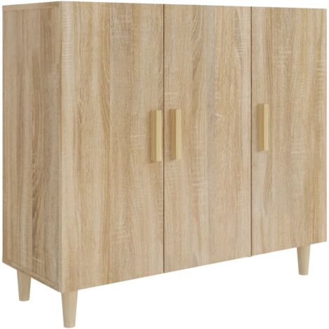 Sideboard Sonoma Oak 90x34x80 cm Engineered Wood vidaXL