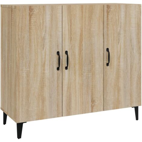 Sideboard Sonoma Oak 90x34x80 cm Engineered Wood vidaXL