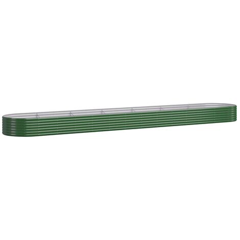 Garden Raised Bed Galvanised Steel 544x100x36 cm Green vidaXL
