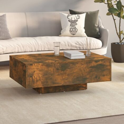 Coffee Table Smoked Oak 85x55x31 cm Engineered Wood vidaXL