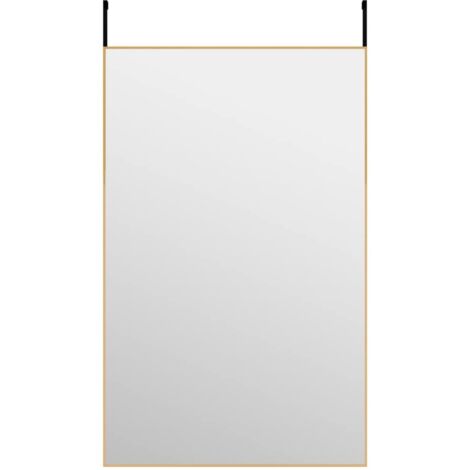 Door Mirror Gold 50x80 cm Glass and Aluminium vidaXL