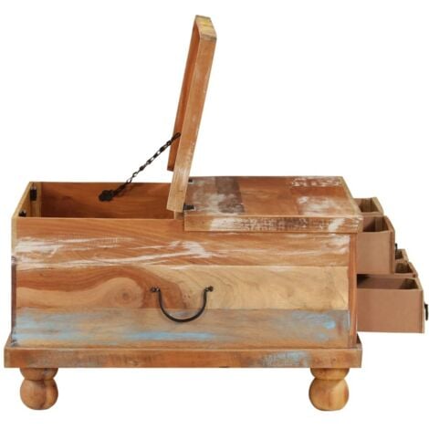 Coffee Table Reclaimed Wood 70x70x38 cm vidaXL