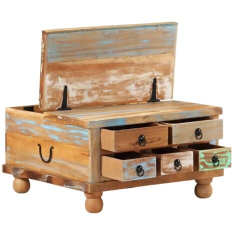 Coffee Table Reclaimed Wood 70x70x38 cm vidaXL