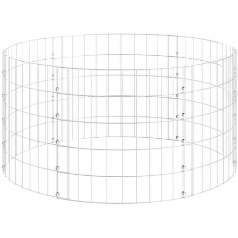 Circular Gabion Pole Galvanised Steel Ø100x50 cm vidaXL
