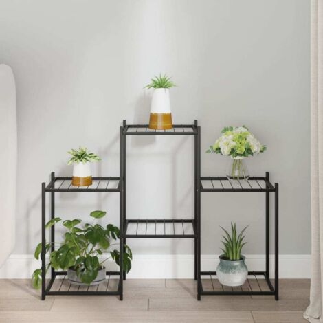 Flower Stand 83x25x60 cm Black Iron vidaXL (1/5)