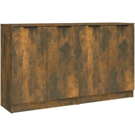 Sideboards 2 pcs Smoked Oak 60x30x70 cm Engineered Wood vidaXL