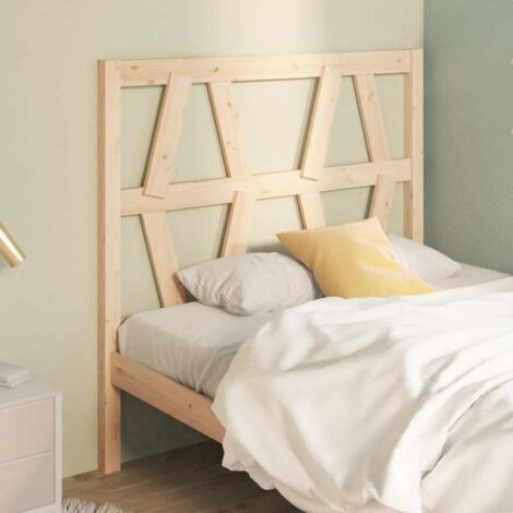 Bed Headboard 96x4x100 cm Solid Wood Pine vidaXL (1/5)