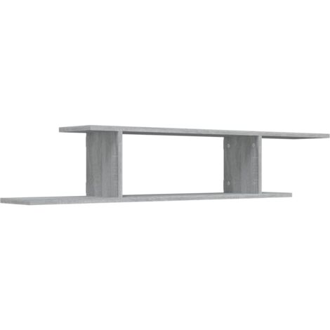 Wall-Mounted TV Shelf Grey Sonoma 125x18x23 cm Engineered Wood vidaXL
