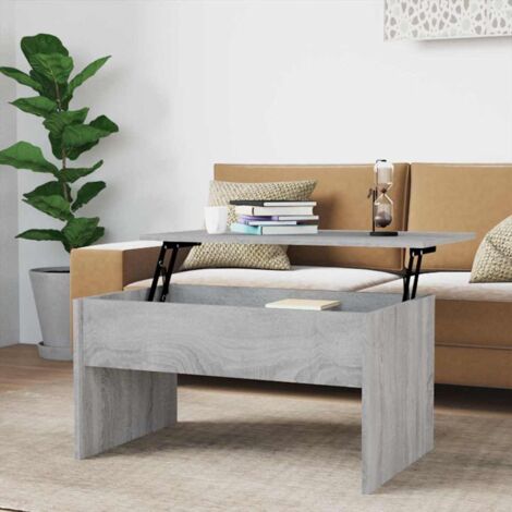 Coffee Table Grey Sonoma 80x50.5x41.5 cm Engineered Wood vidaXL