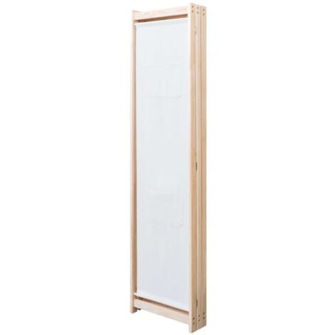 3-Panel Room Divider Cream 120x170x4 cm Fabric vidaXL