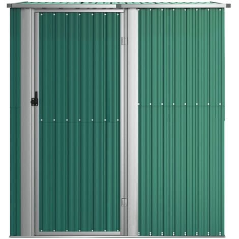 Garden Shed Green 180.5x97x209.5 cm Galvanised Steel vidaXL