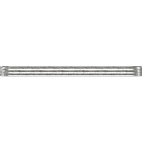 Garden Raised Bed Powder-coated Steel 507x100x36 cm Silver vidaXL