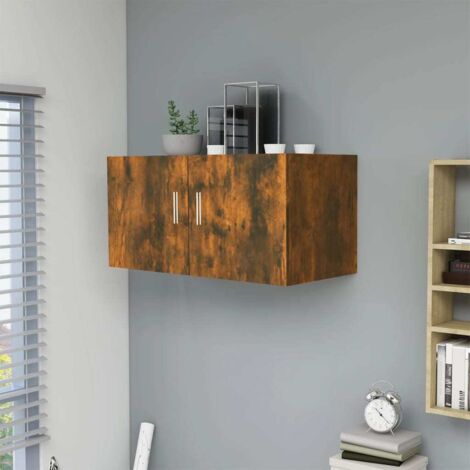 Wall Mounted Cabinet Smoked Oak 80x39x40 cm Engineered Wood vidaXL (1/5)