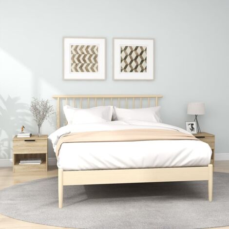 Bedside Cabinets 2 pcs Sonoma Oak Engineered Wood vidaXL (1/5)