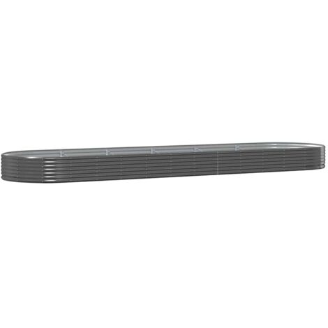 Garden Raised Bed Galvanised Steel 523x140x36 cm Anthracite vidaXL