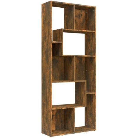Book Cabinet Smoked Oak 67x24x161 cm Engineered Wood vidaXL