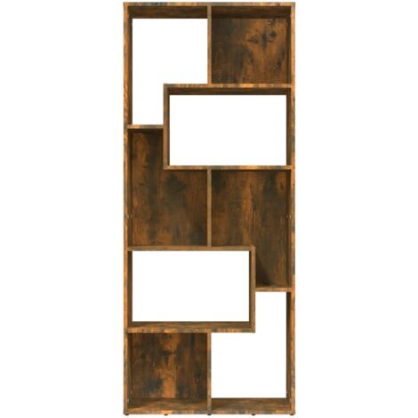 Book Cabinet Smoked Oak 67x24x161 cm Engineered Wood vidaXL