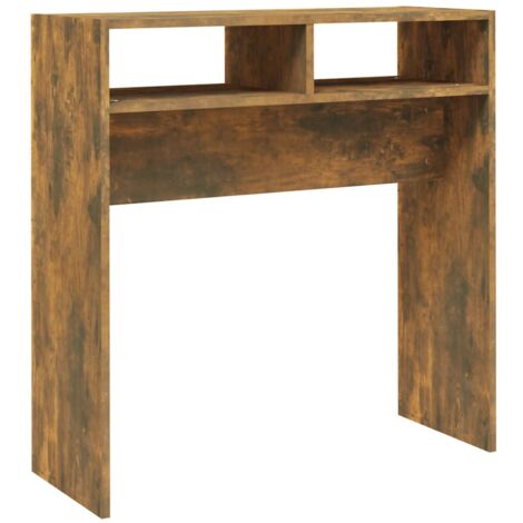 Console Table Smoked Oak 78x30x80 cm Engineered Wood vidaXL