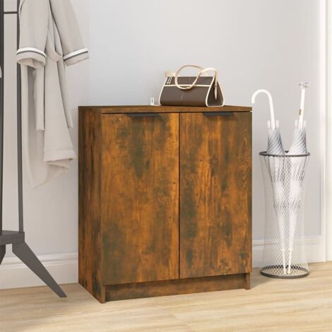 Shoe Cabinet Smoked Oak 59x35x70 cm Engineered Wood vidaXL (1/5)
