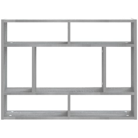 Wall Shelf Grey Sonoma 75x16x55 cm Engineered Wood vidaXL