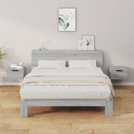 Wall-mounted Bedside Cabinets 2 pcs Grey Sonoma 34x30x20 cm vidaXL