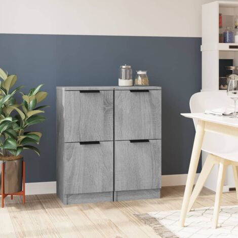 Sideboards 2 pcs Grey Sonoma 30x30x70 cm Engineered Wood vidaXL